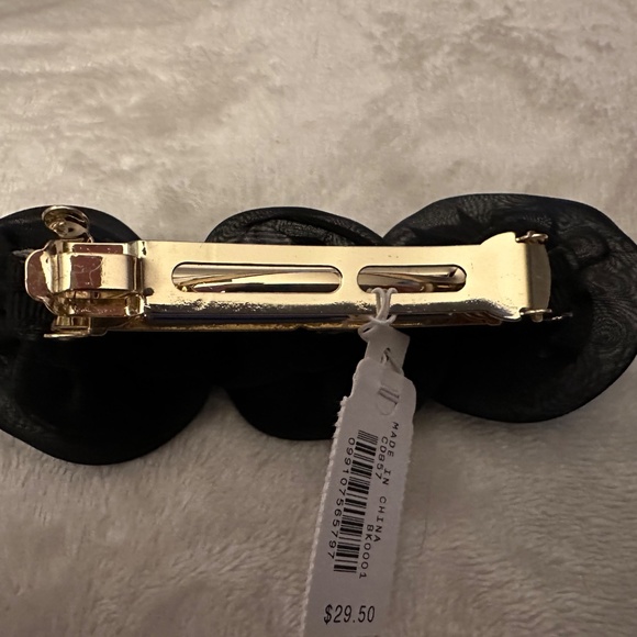 NWT JCREW BARRETTE HAIR CLIP BLACK - Picture 2 of 2